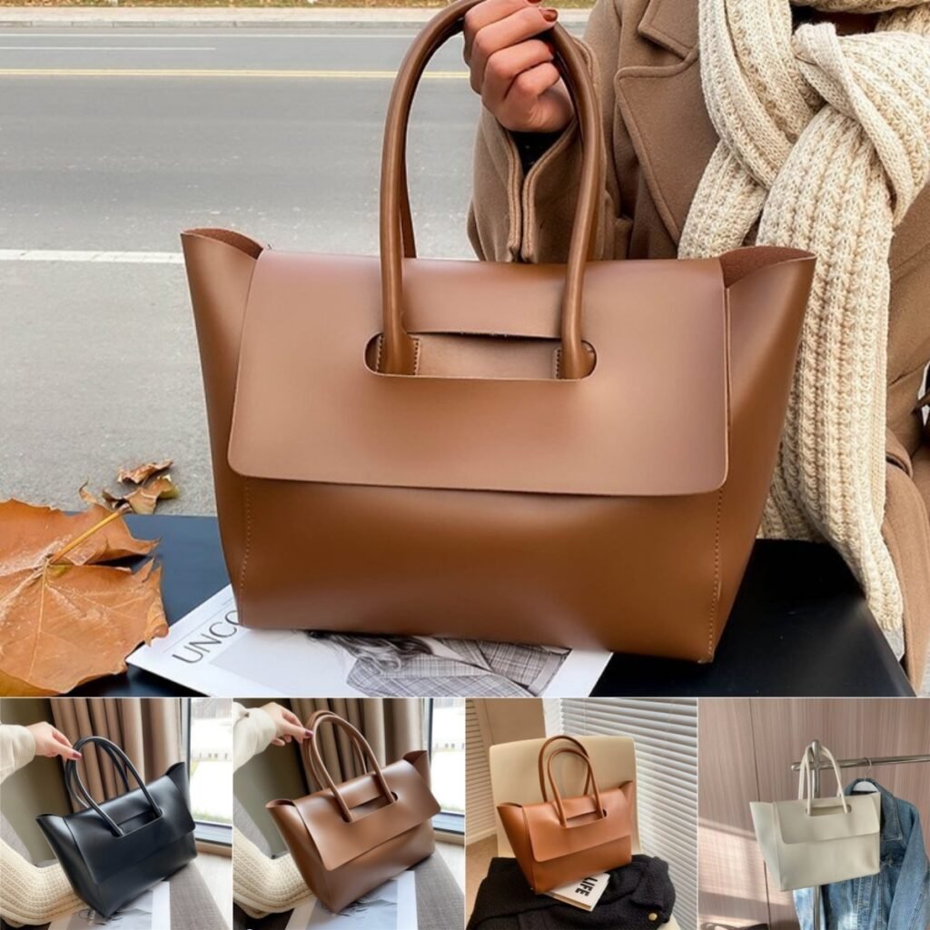 Premium Designer-Style Women's Handbag, Structured PU Leather Tote