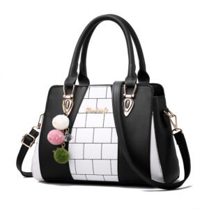 Elegant Women's PU Leather Shoulder Bag – Classic Tote Handbag with Crossbody Strap