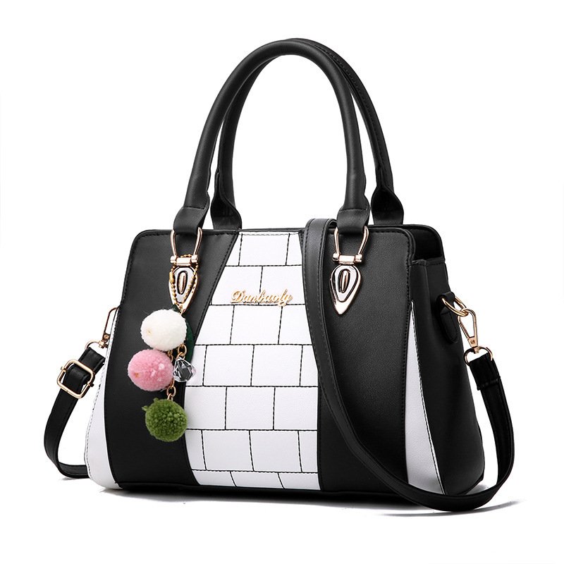 Elegant Women's PU Leather Shoulder Bag – Classic Tote Handbag with Crossbody Strap